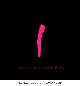 Alphabet & number / handwriting - vector