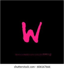 Alphabet & number / handwriting - vector