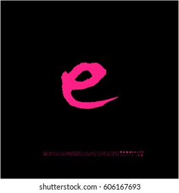 Alphabet & number / handwriting - vector