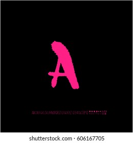 Alphabet & number / handwriting - vector