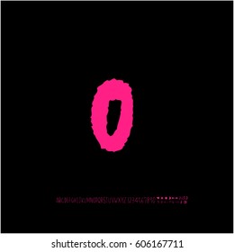 Alphabet & number / handwriting - vector