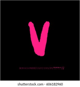 Alphabet & number / handwriting - vector