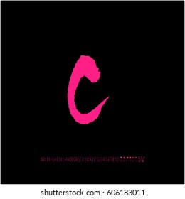 Alphabet & number / handwriting - vector