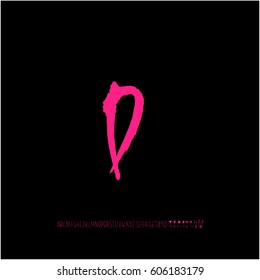 Alphabet & number / handwriting - vector