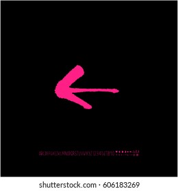 Alphabet & number / handwriting - vector