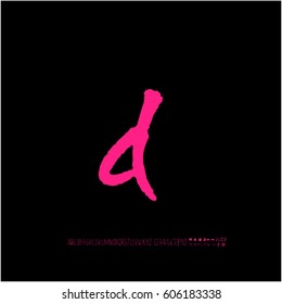 Alphabet & number / handwriting - vector