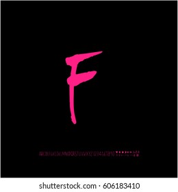 Alphabet & number / handwriting - vector