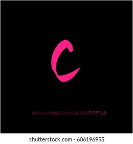 Alphabet & number / handwriting - vector