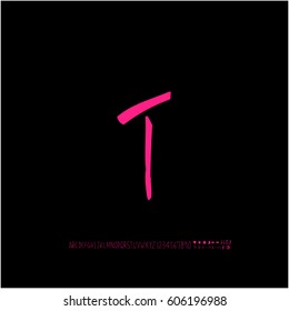 Alphabet & number / handwriting - vector
