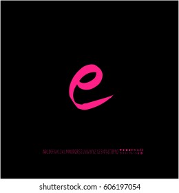 Alphabet & number / handwriting - vector
