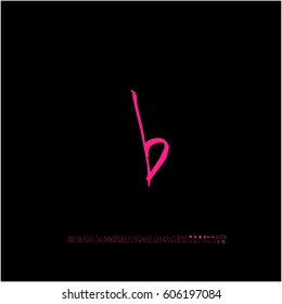 Alphabet & number / handwriting - vector