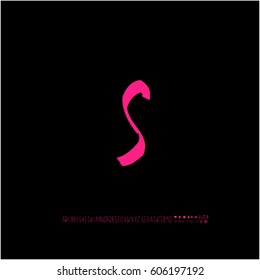 Alphabet & number / handwriting - vector