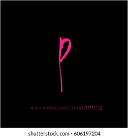 Alphabet & number / handwriting - vector
