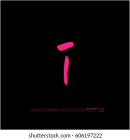 Alphabet & number / handwriting - vector