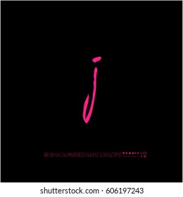 Alphabet & number / handwriting - vector