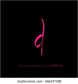 Alphabet & number / handwriting - vector