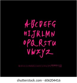 Alphabet & number / handwriting - vector