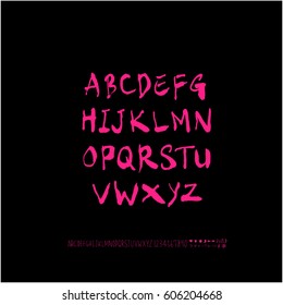 Alphabet & number / handwriting - vector