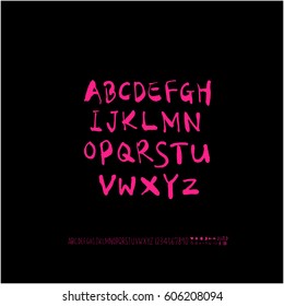 Alphabet & number / handwriting - vector