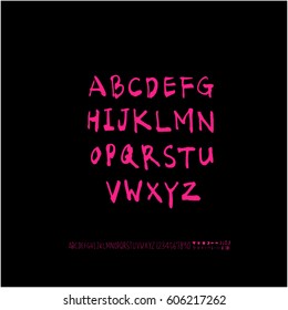 Alphabet & number / handwriting - vector