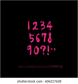 Alphabet & number / handwriting - vector