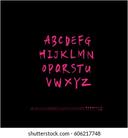 Alphabet & number / handwriting - vector