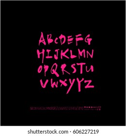 Alphabet & number / handwriting - vector