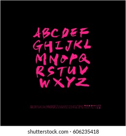 Alphabet & number / handwriting - vector