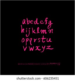 Alphabet & number / handwriting - vector