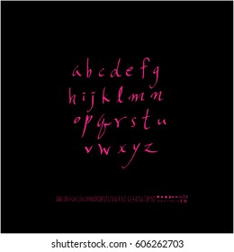 Alphabet & number / handwriting - vector