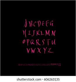 Alphabet & number / handwriting - vector