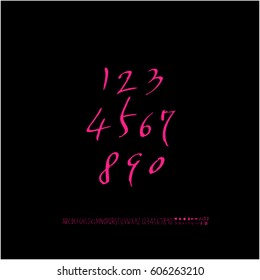 Alphabet & number / handwriting - vector
