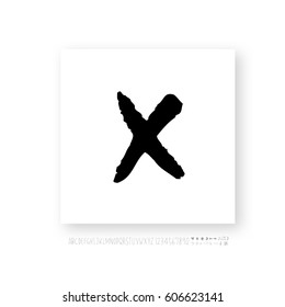 Alphabet & number / handwriting - vector