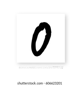 Alphabet & number / handwriting - vector