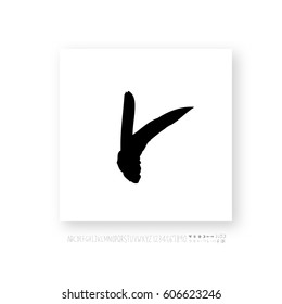 Alphabet & number / handwriting - vector