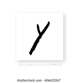 Alphabet & number / handwriting - vector