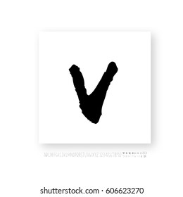 Alphabet & number / handwriting - vector