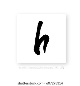 Alphabet & number / handwriting - vector