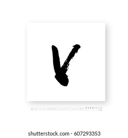 Alphabet & number / handwriting - vector
