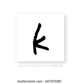 Alphabet & number / handwriting - vector