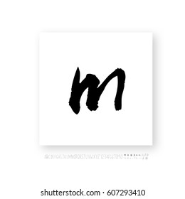 Alphabet & number / handwriting - vector