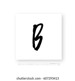 Alphabet & number / handwriting - vector