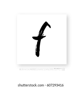 Alphabet & number / handwriting - vector
