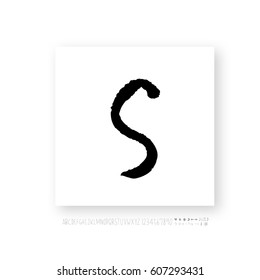 Alphabet & number / handwriting - vector