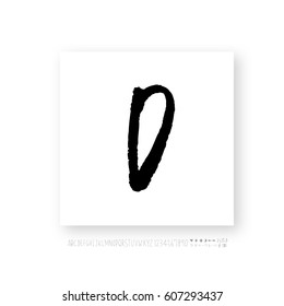 Alphabet & number / handwriting - vector