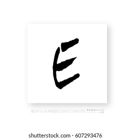 Alphabet & number / handwriting - vector