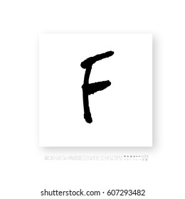 Alphabet & number / handwriting - vector
