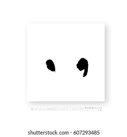 Alphabet & number / handwriting - vector