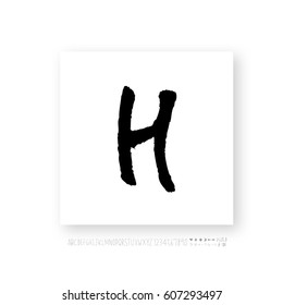 Alphabet & number / handwriting - vector