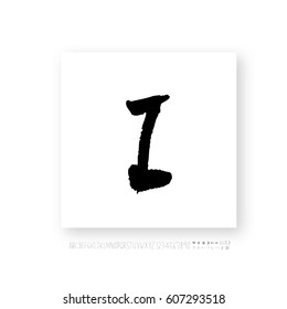Alphabet & number / handwriting - vector